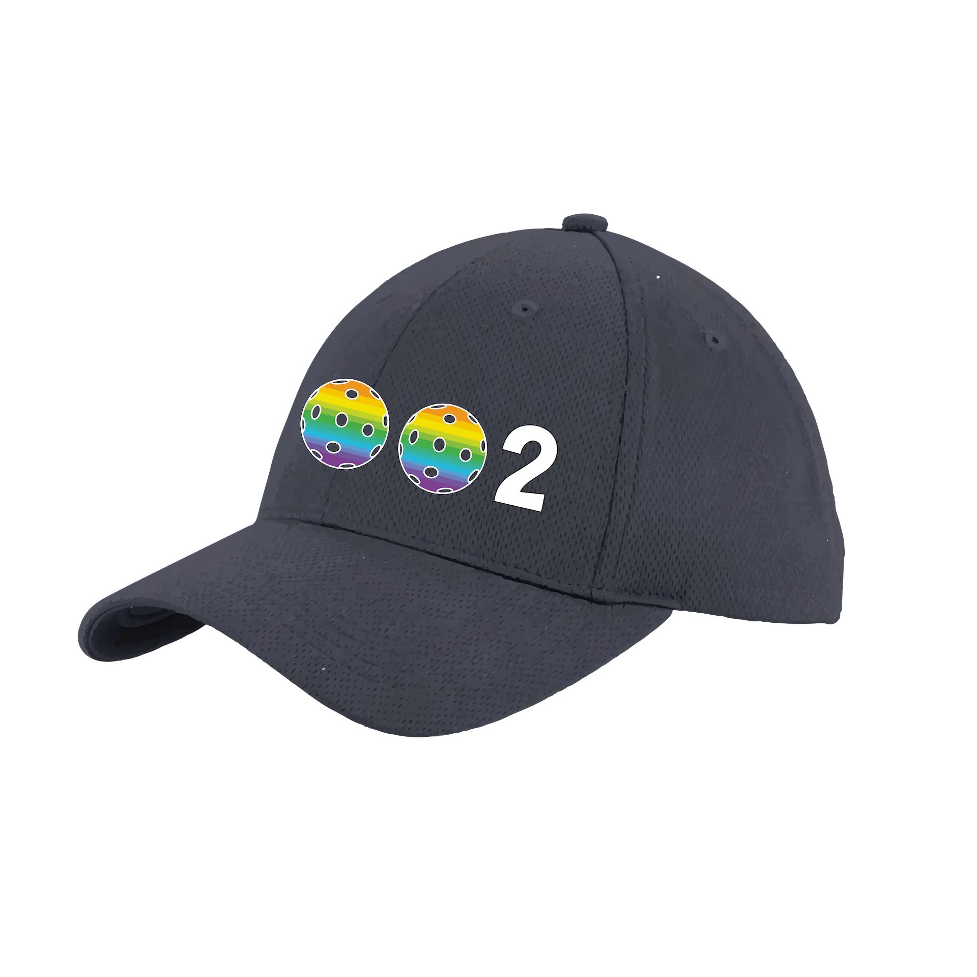 002 With Pickleballs (Customizable) | Pickleball Hat | Moisture-Wicking 100% Polyester