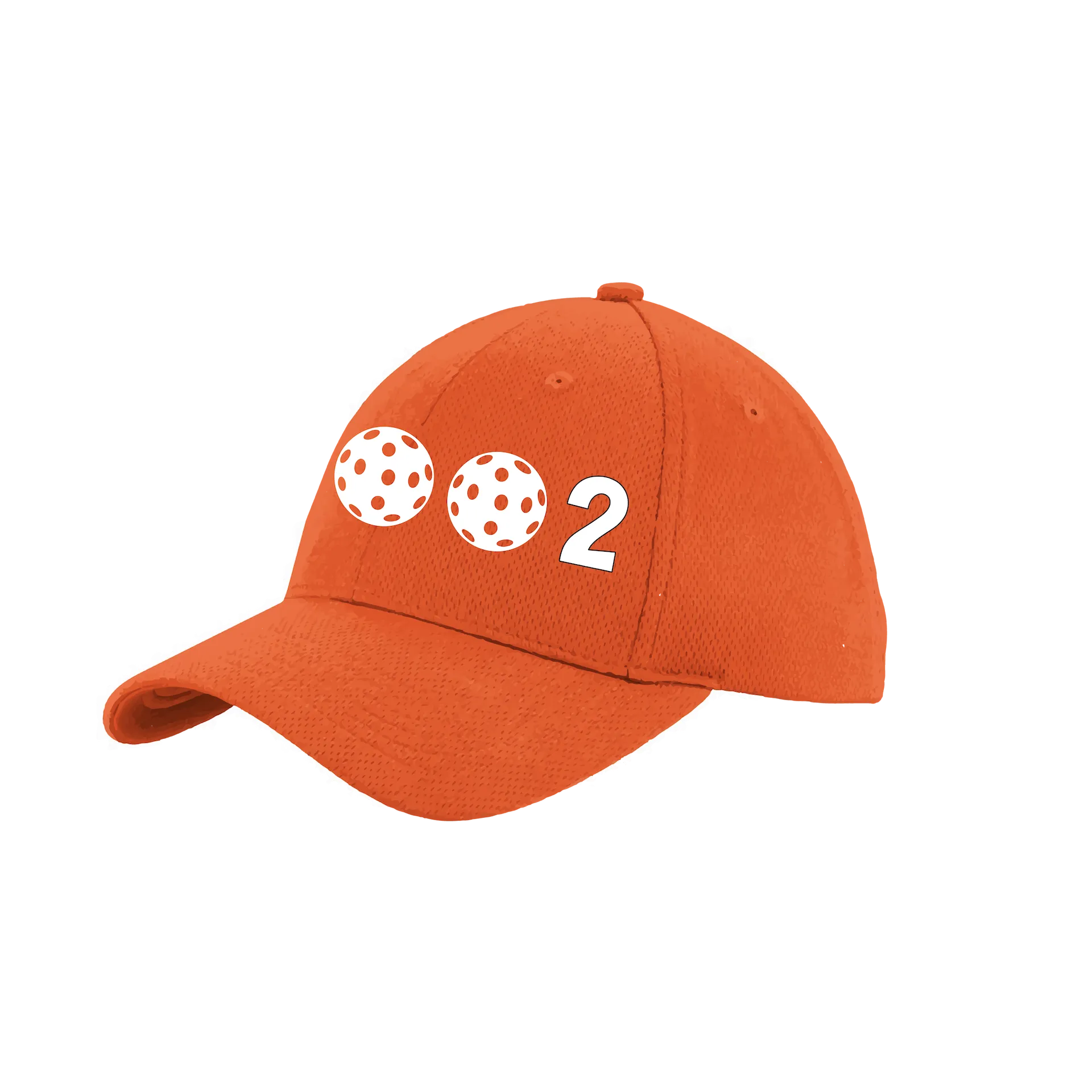 002 With Pickleballs (Customizable) | Pickleball Hat | Moisture-Wicking 100% Polyester