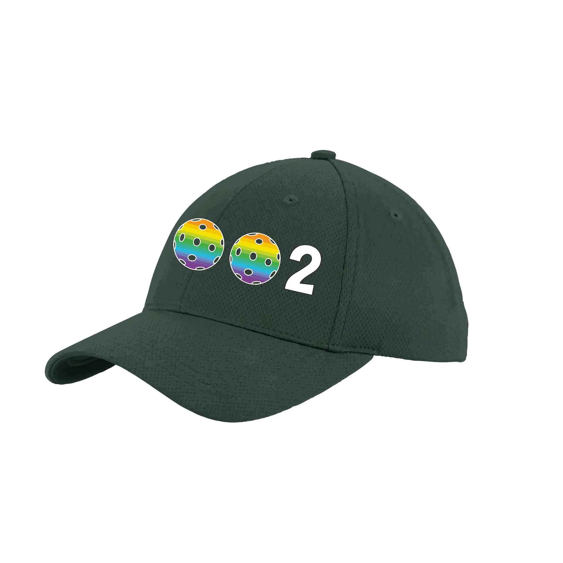 002 With Pickleballs (Customizable) | Pickleball Hat | Moisture-Wicking 100% Polyester