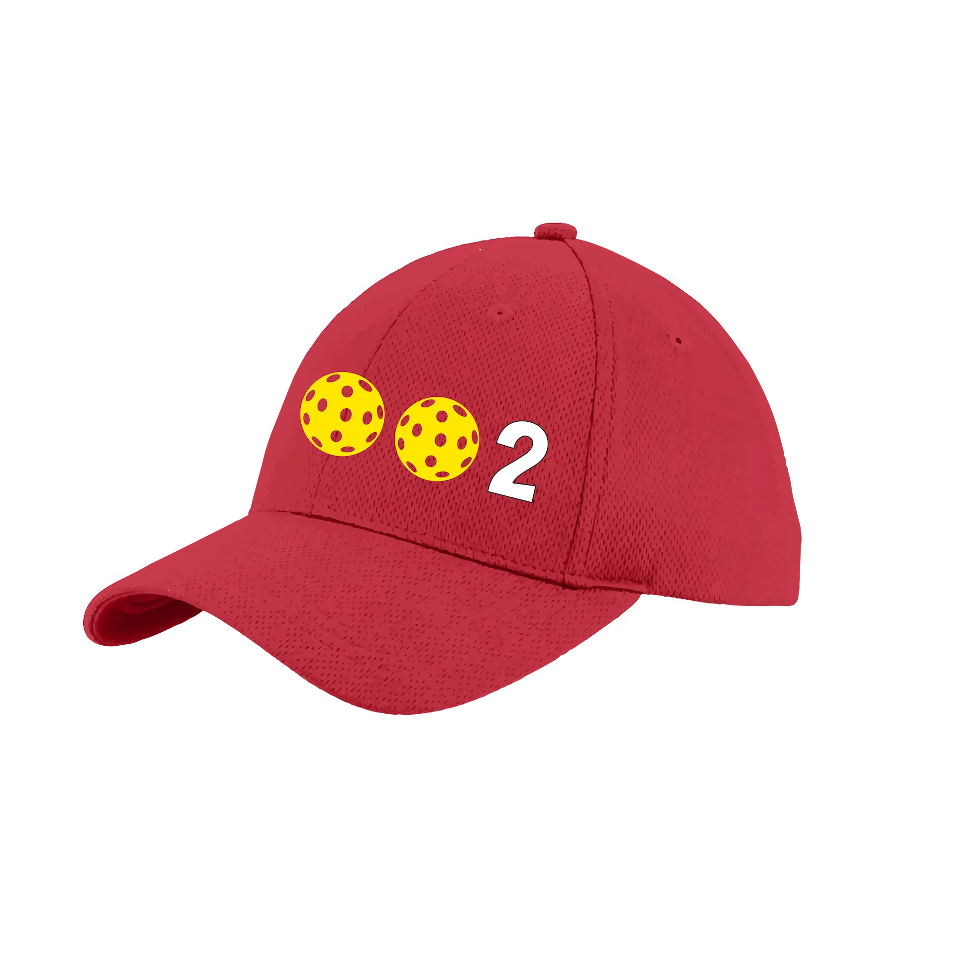 002 With Pickleballs (Customizable) | Pickleball Hat | Moisture-Wicking 100% Polyester