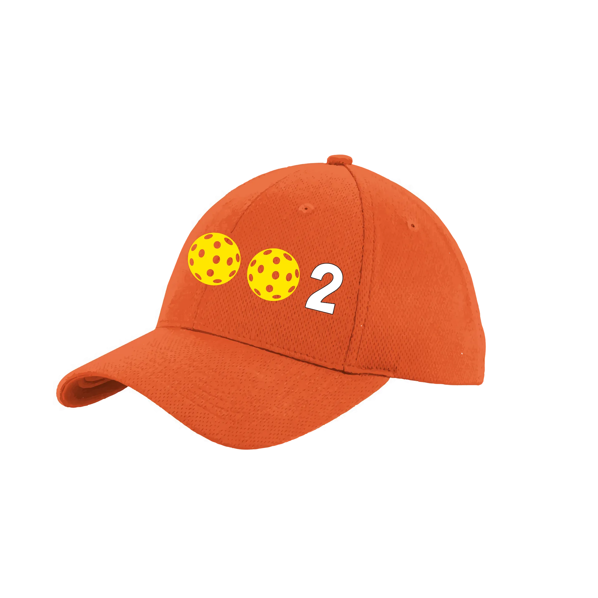 002 With Pickleballs (Customizable) | Pickleball Hat | Moisture-Wicking 100% Polyester