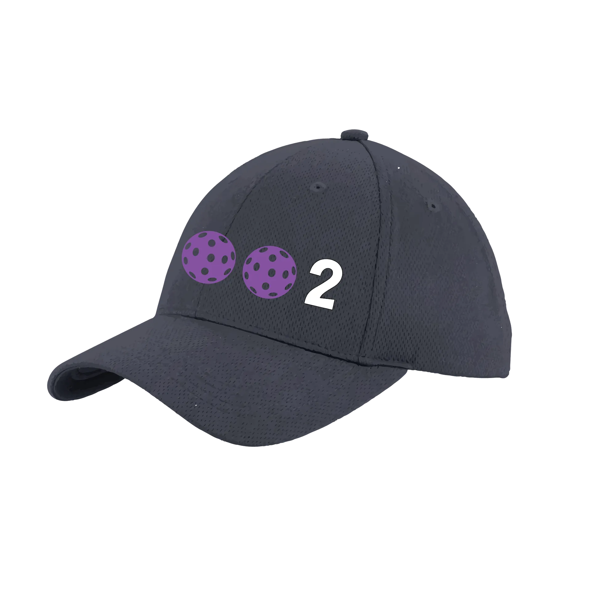 002 With Pickleballs (Customizable) | Pickleball Hat | Moisture-Wicking 100% Polyester