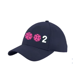 002 With Pickleballs (Customizable) | Pickleball Hat | Moisture-Wicking 100% Polyester