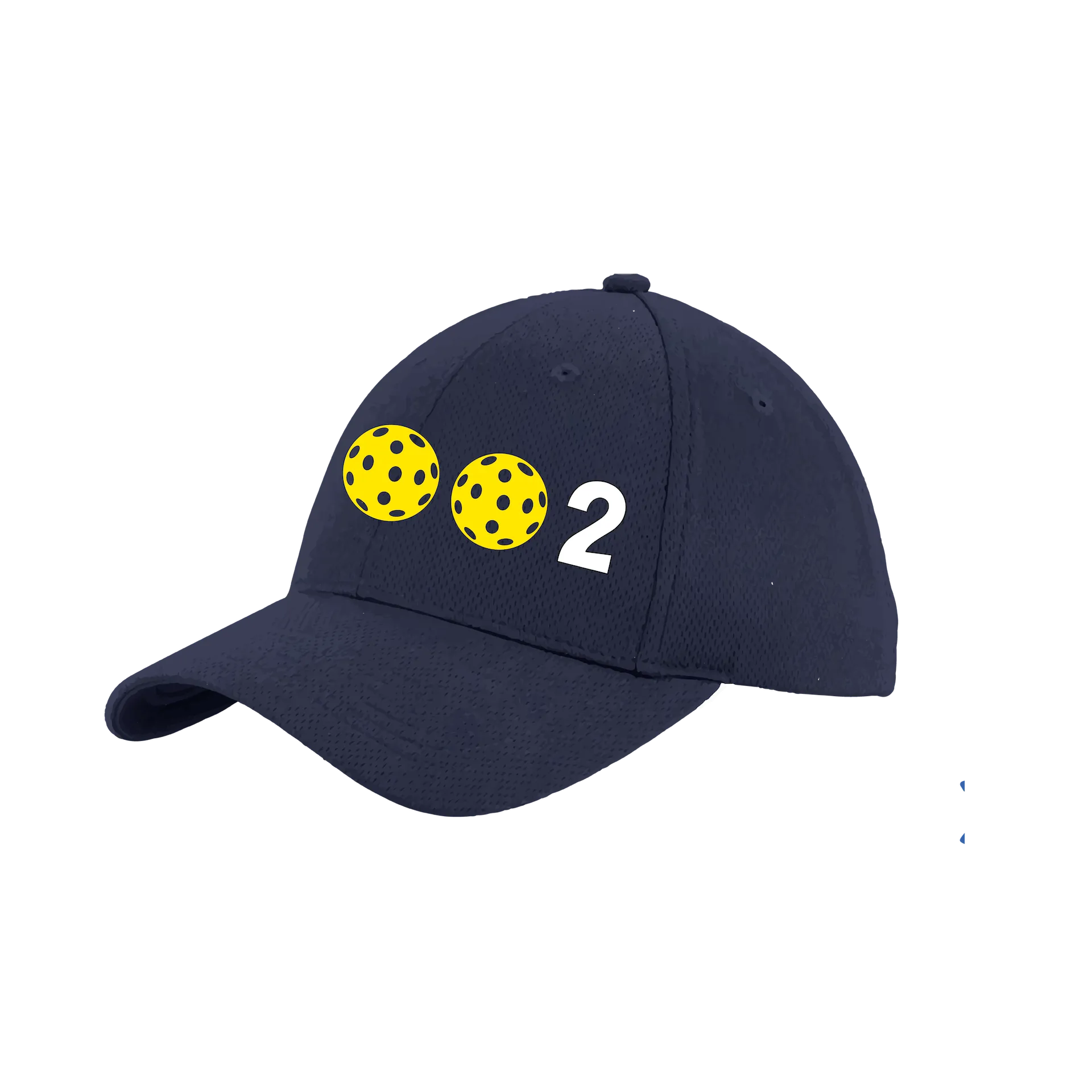 002 With Pickleballs (Customizable) | Pickleball Hat | Moisture-Wicking 100% Polyester