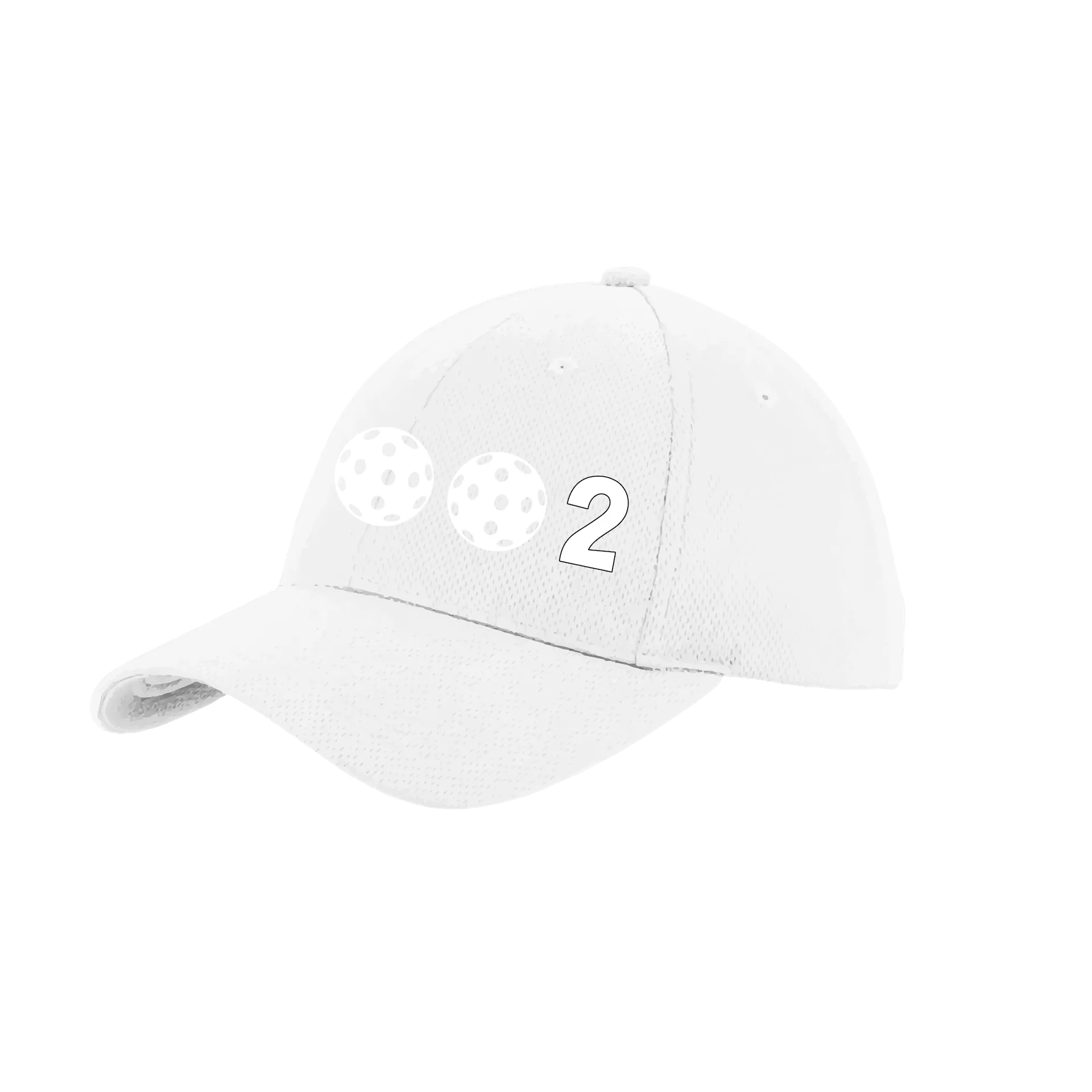 002 With Pickleballs (Customizable) | Pickleball Hat | Moisture-Wicking 100% Polyester