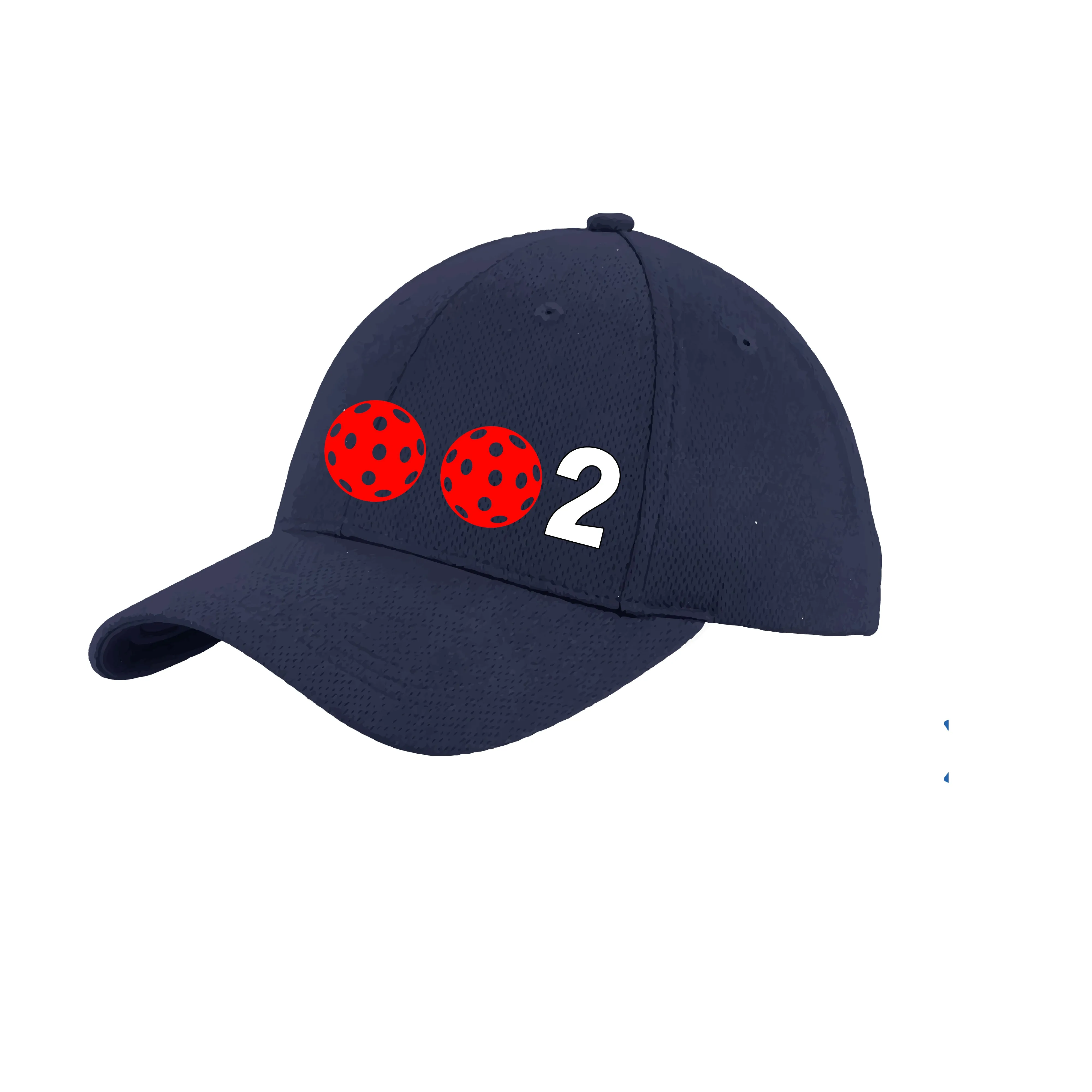 002 With Pickleballs (Customizable) | Pickleball Hat | Moisture-Wicking 100% Polyester