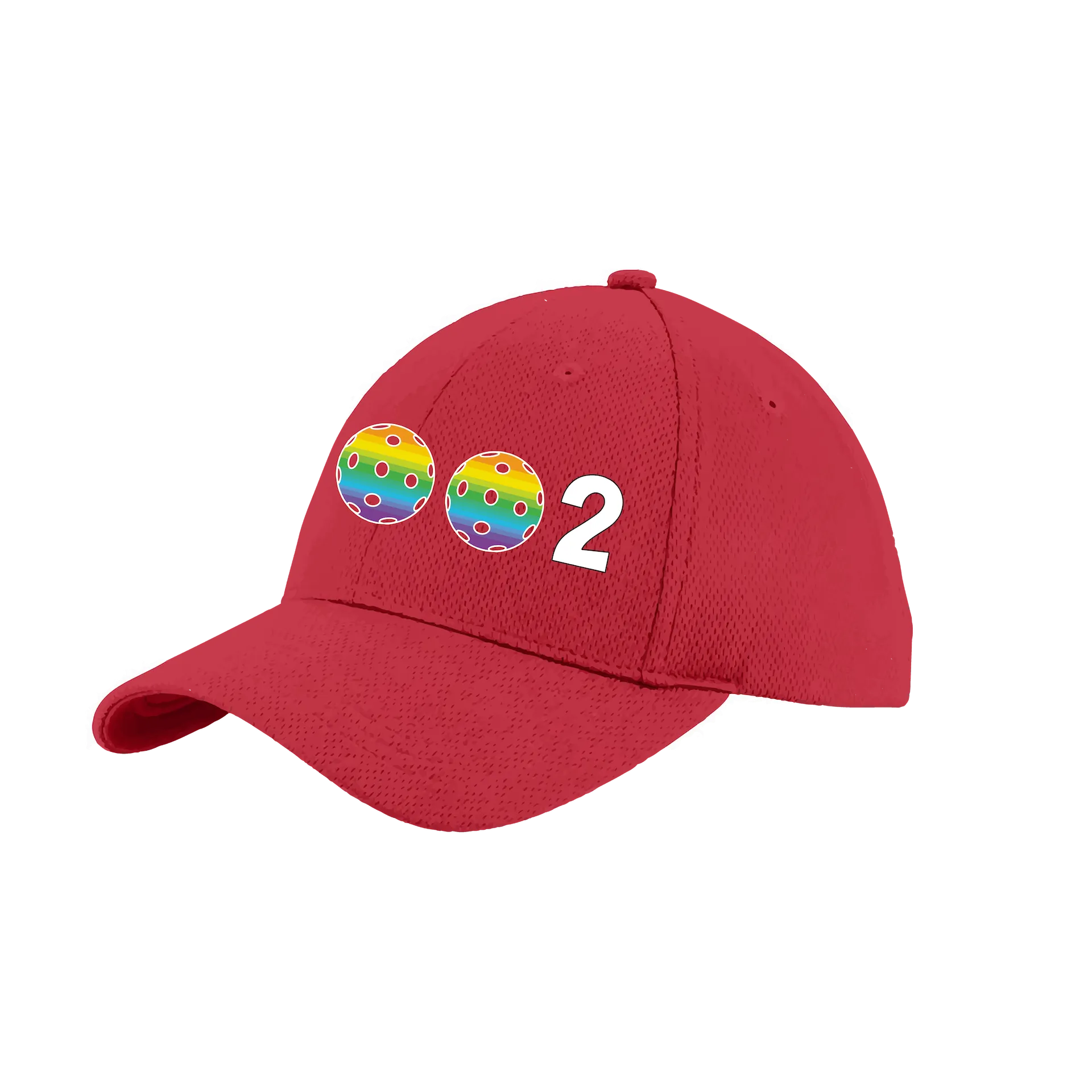 002 With Pickleballs (Customizable) | Pickleball Hat | Moisture-Wicking 100% Polyester