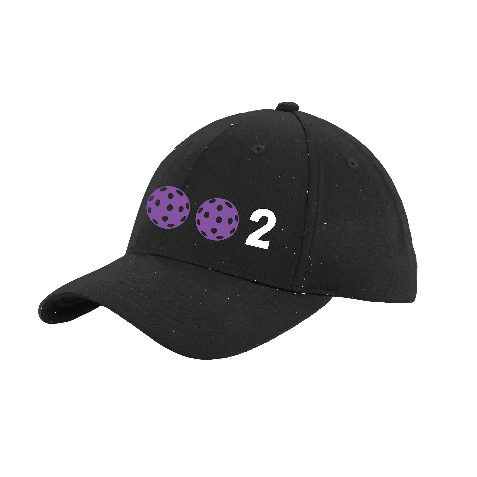 002 With Pickleballs (Customizable) | Pickleball Hat | Moisture-Wicking 100% Polyester