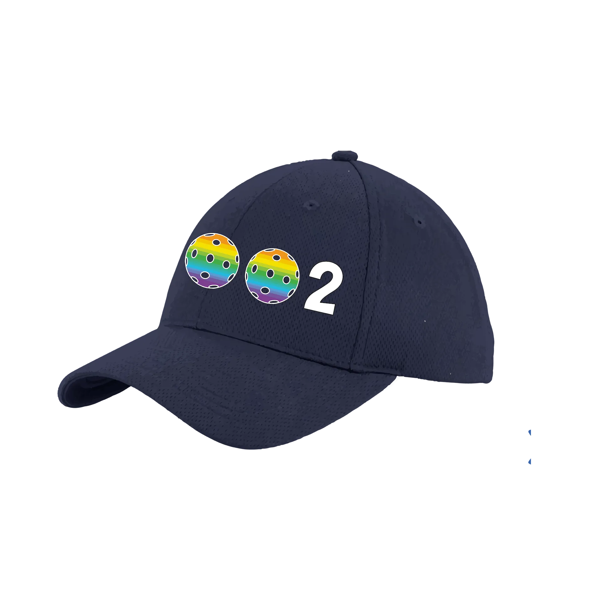 002 With Pickleballs (Customizable) | Pickleball Hat | Moisture-Wicking 100% Polyester