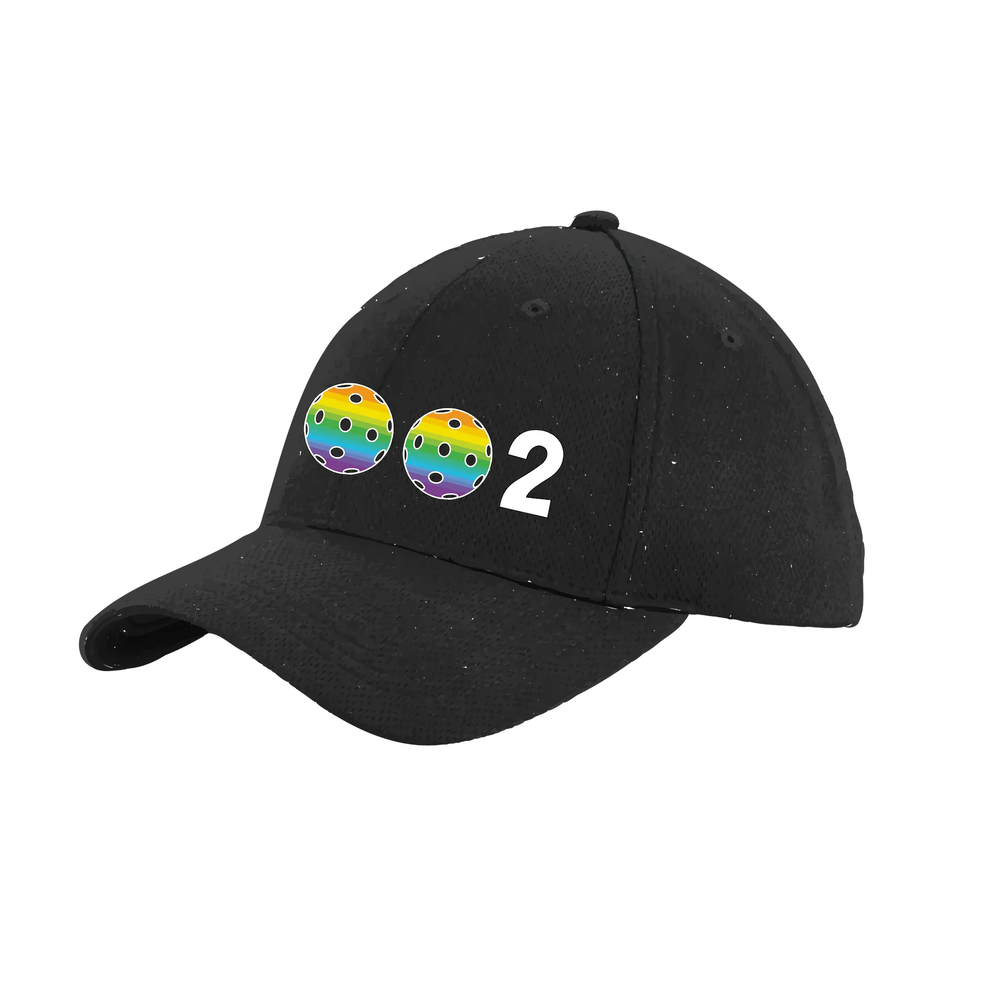 002 With Pickleballs (Customizable) | Pickleball Hat | Moisture-Wicking 100% Polyester