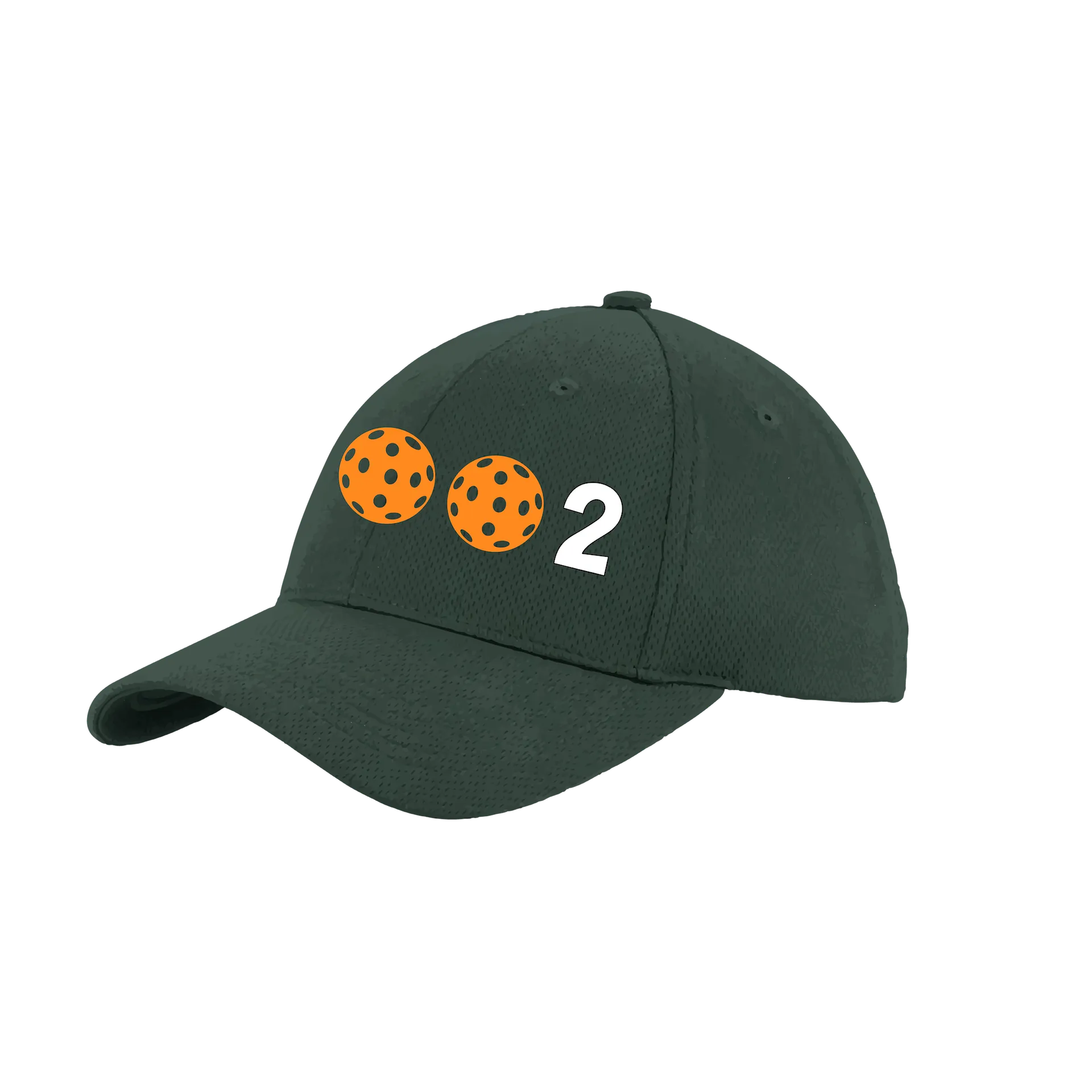 002 With Pickleballs (Customizable) | Pickleball Hat | Moisture-Wicking 100% Polyester