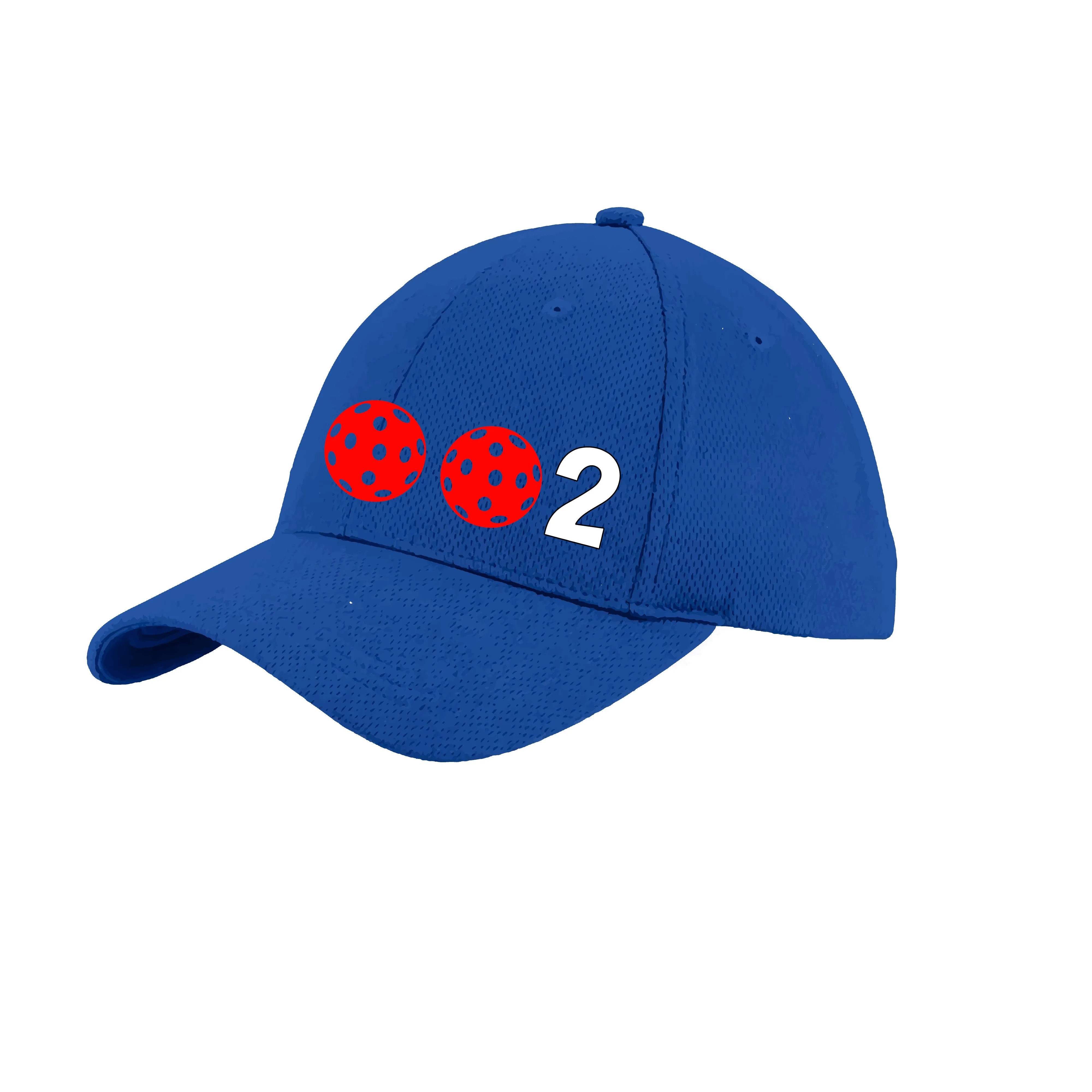 002 With Pickleballs (Customizable) | Pickleball Hat | Moisture-Wicking 100% Polyester