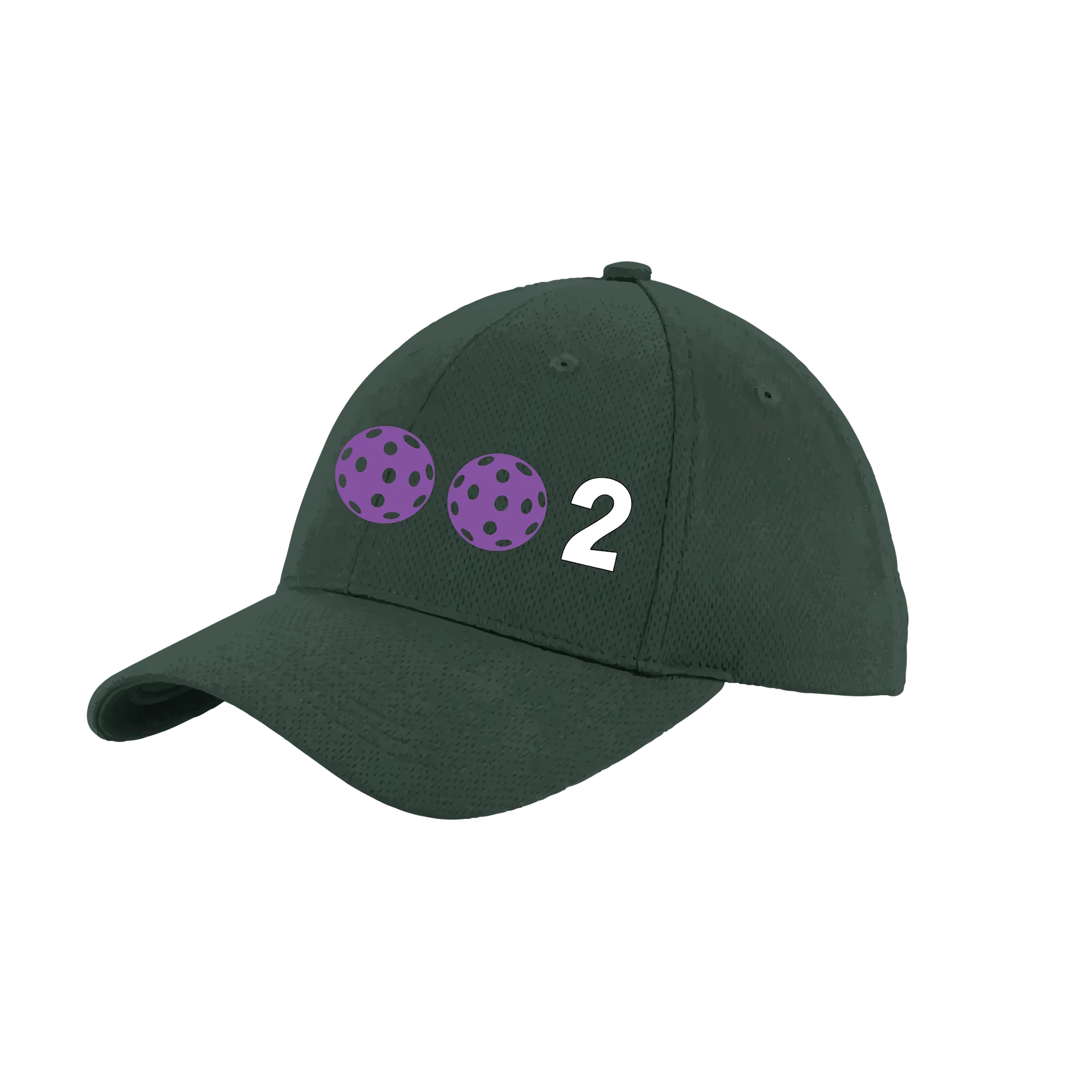 002 With Pickleballs (Customizable) | Pickleball Hat | Moisture-Wicking 100% Polyester