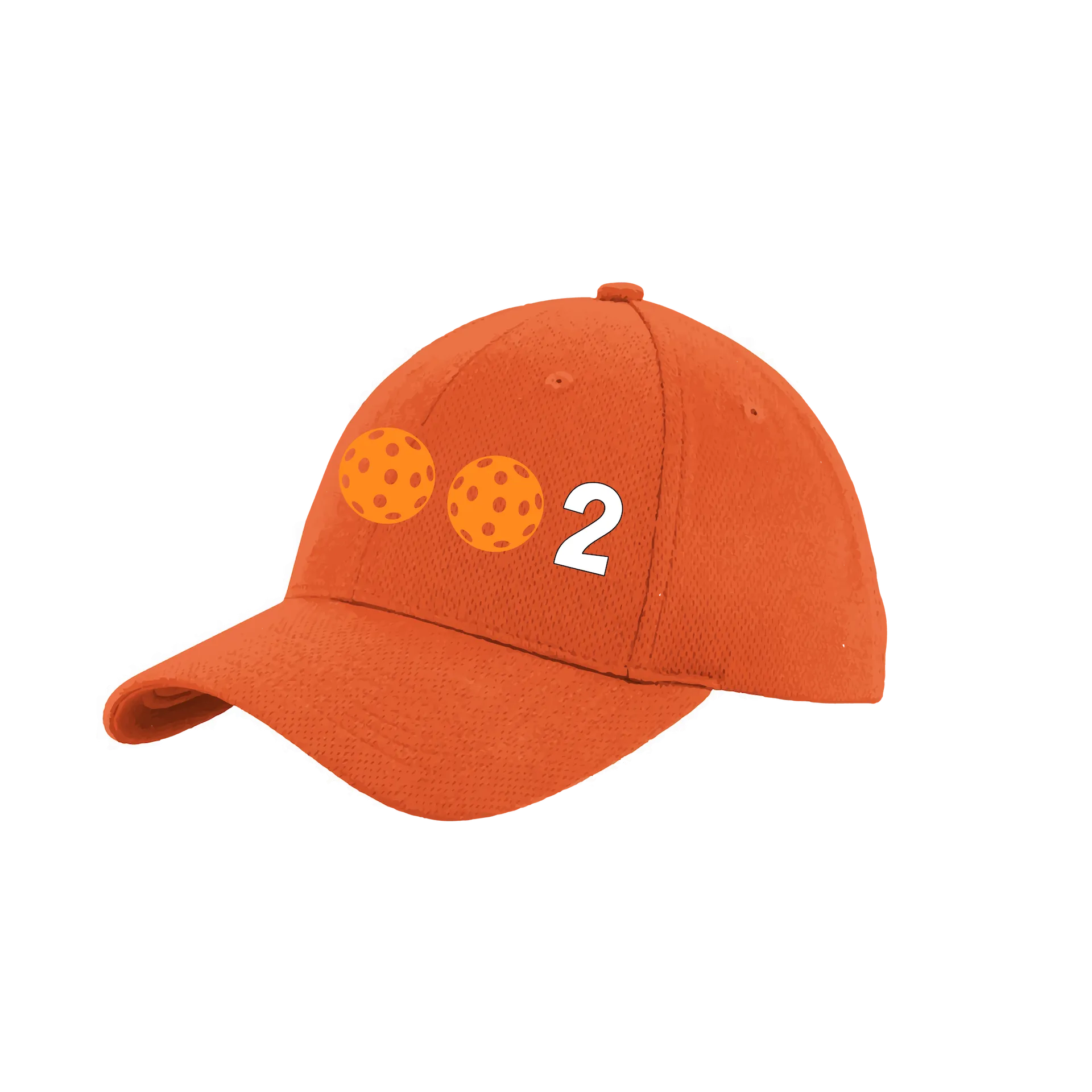 002 With Pickleballs (Customizable) | Pickleball Hat | Moisture-Wicking 100% Polyester