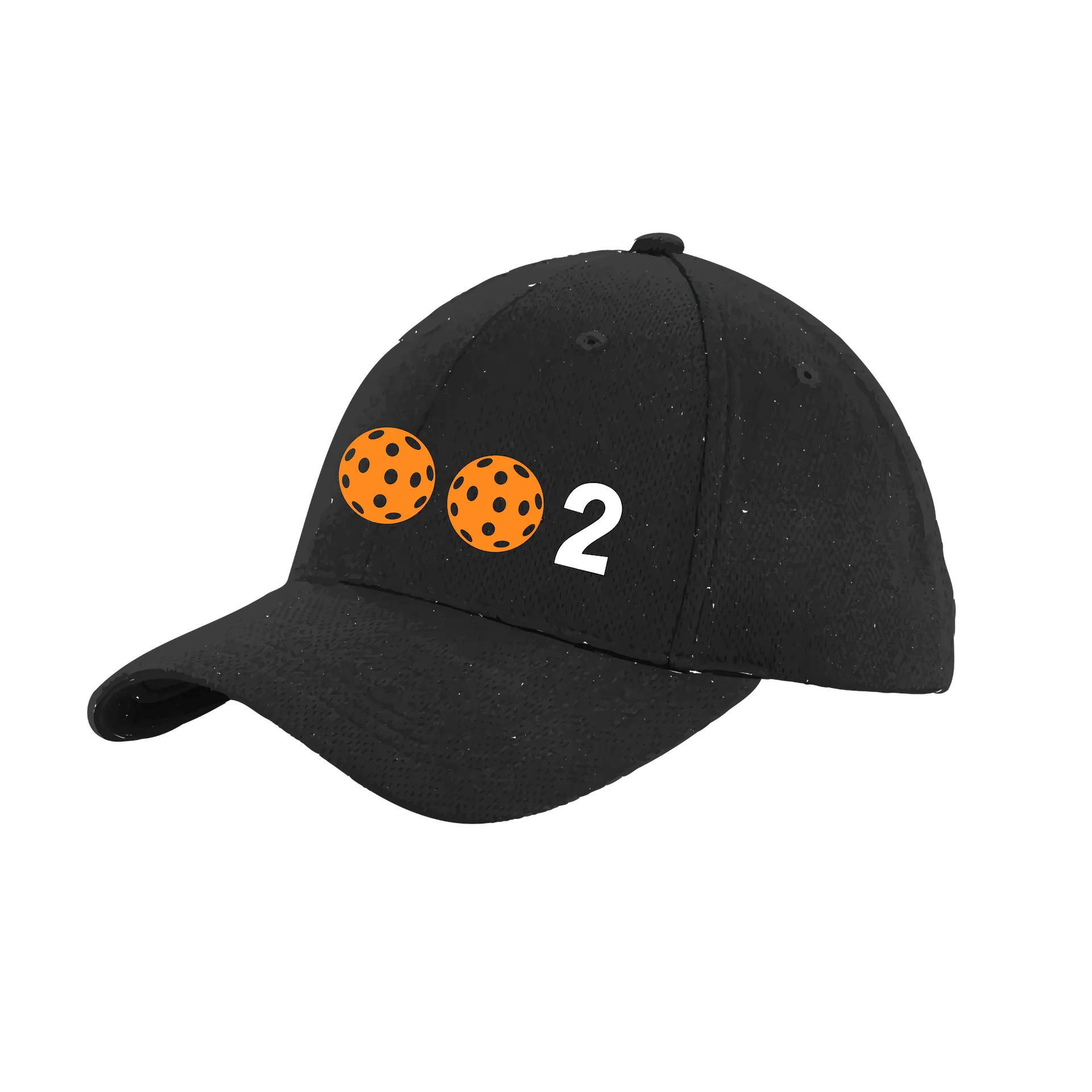 002 With Pickleballs (Customizable) | Pickleball Hat | Moisture-Wicking 100% Polyester