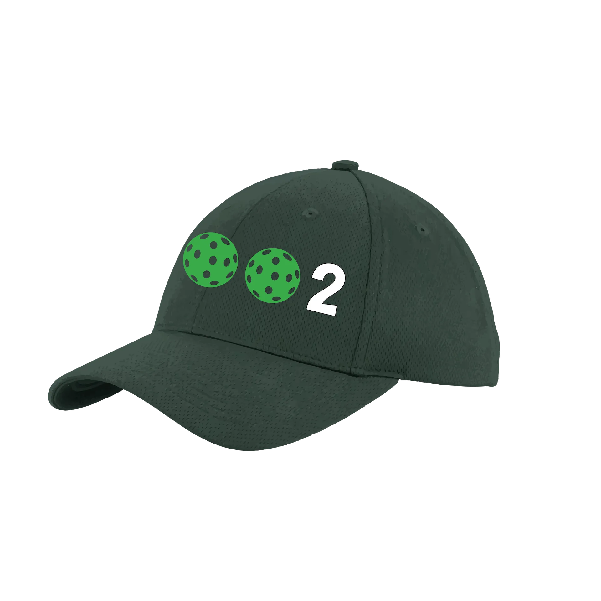 002 With Pickleballs (Customizable) | Pickleball Hat | Moisture-Wicking 100% Polyester