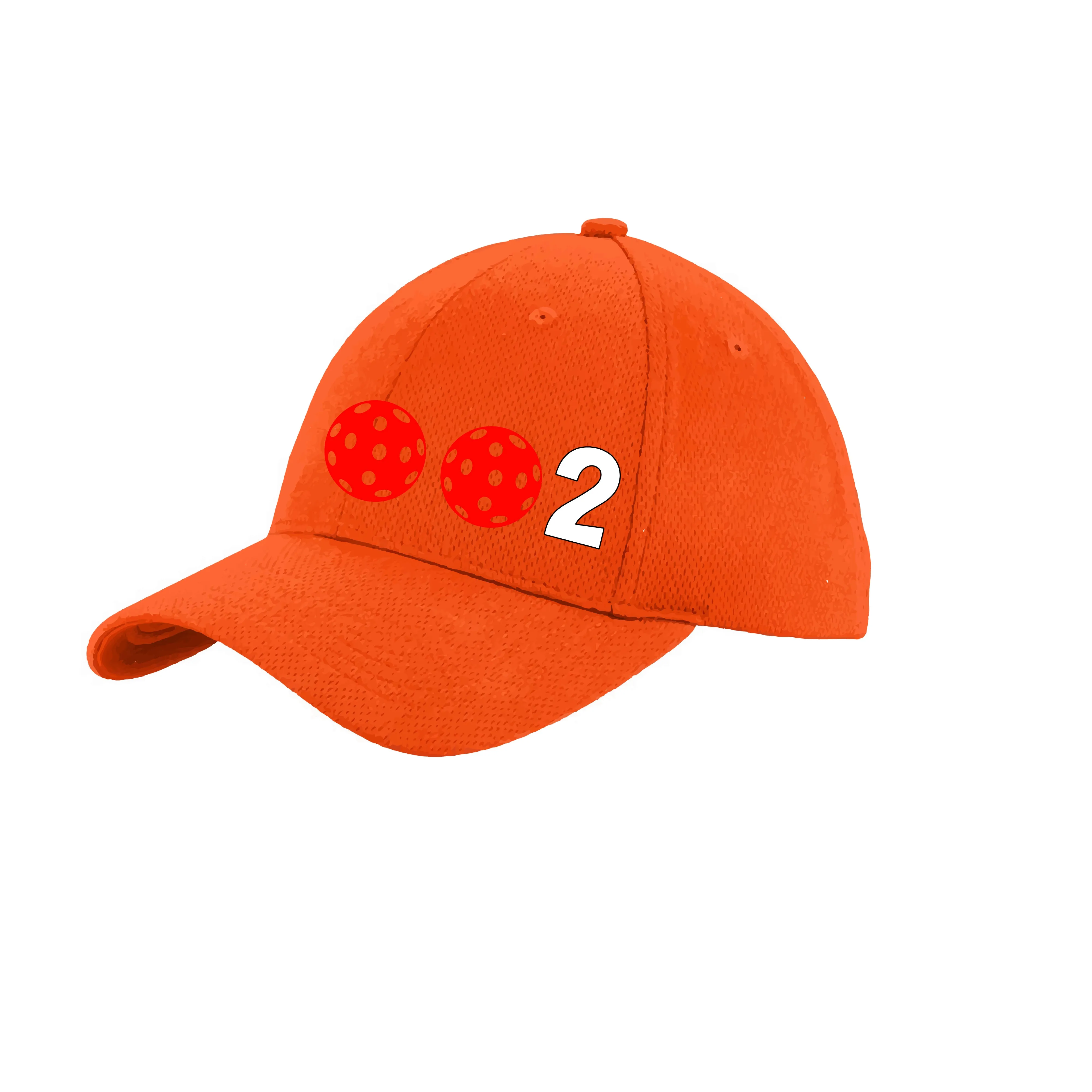 002 With Pickleballs (Customizable) | Pickleball Hat | Moisture-Wicking 100% Polyester