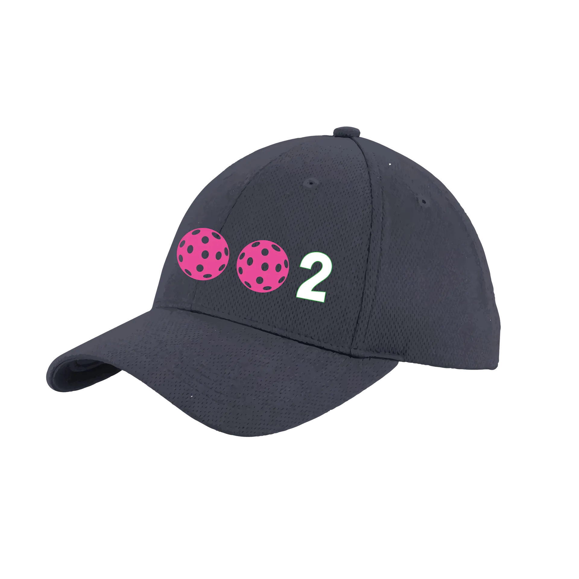 002 With Pickleballs (Customizable) | Pickleball Hat | Moisture-Wicking 100% Polyester