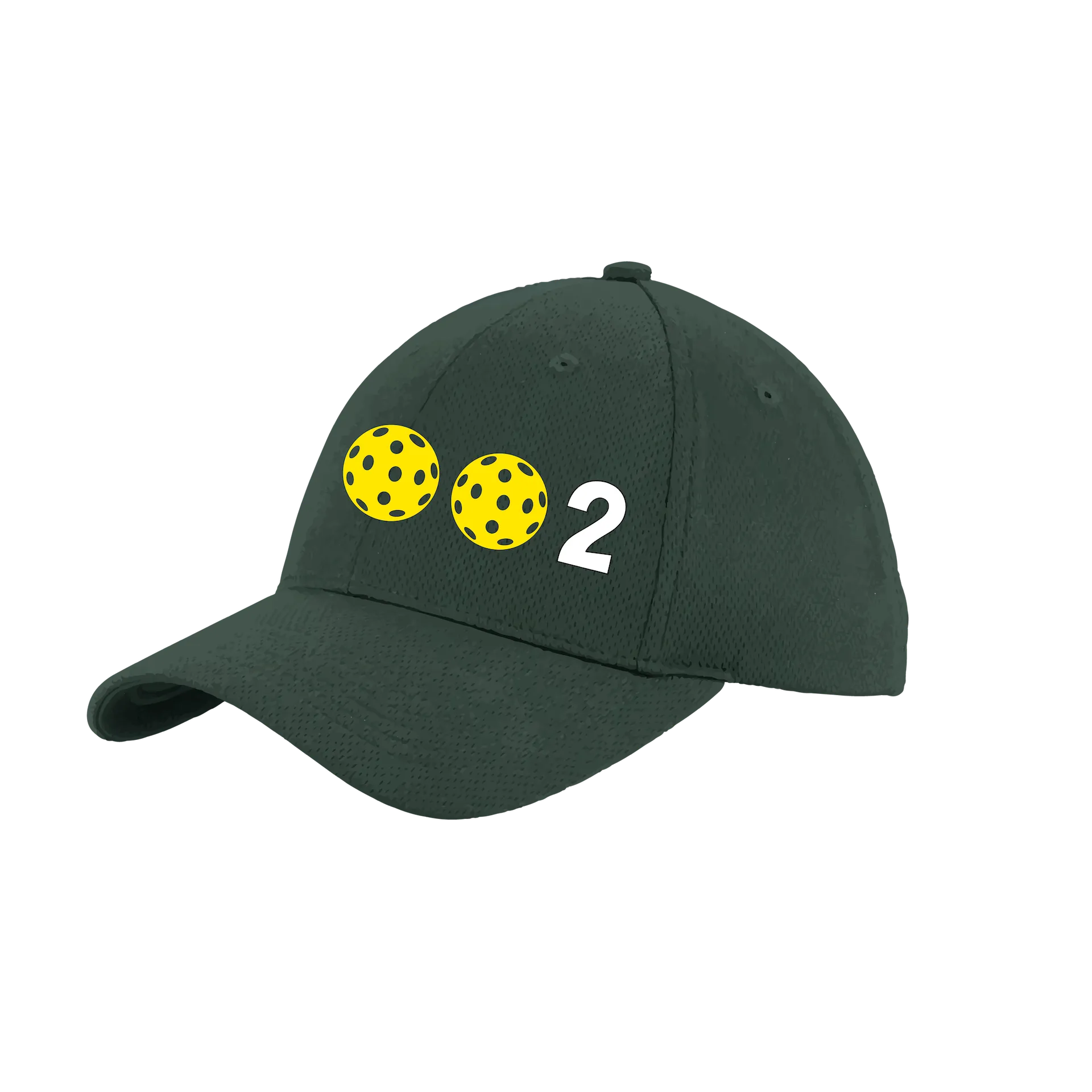 002 With Pickleballs (Customizable) | Pickleball Hat | Moisture-Wicking 100% Polyester