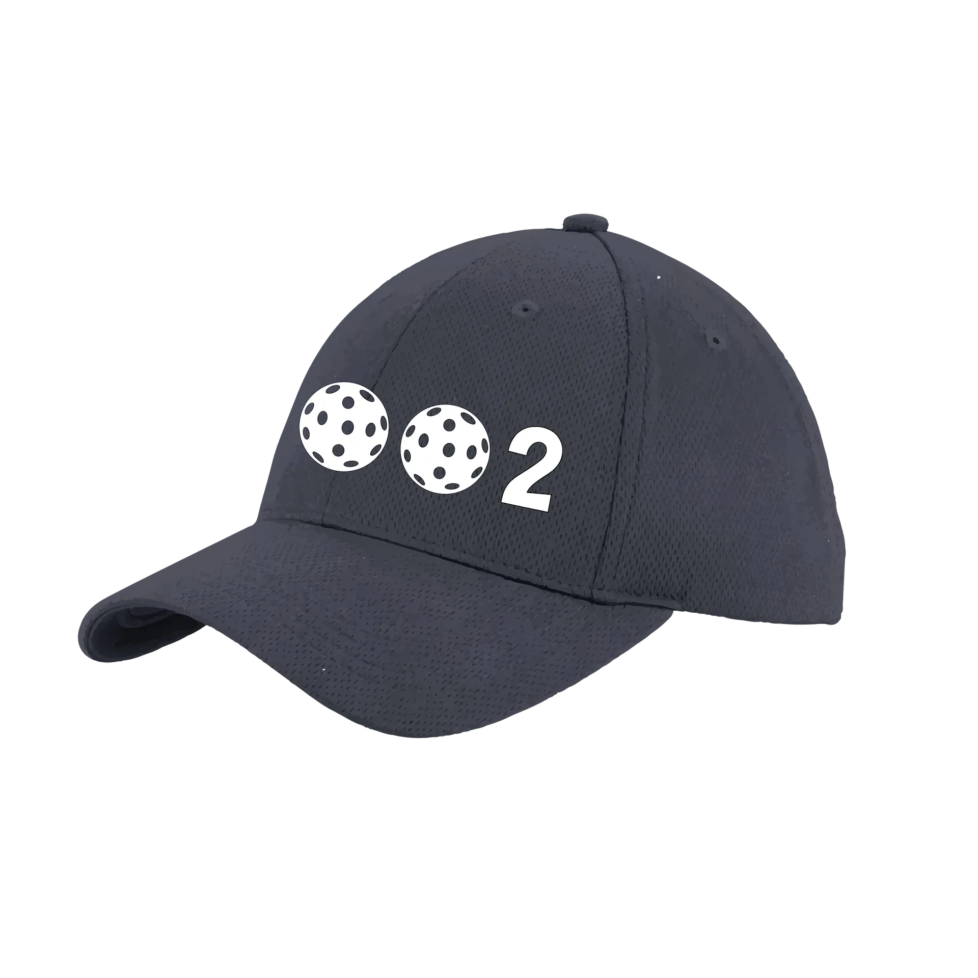 002 With Pickleballs (Customizable) | Pickleball Hat | Moisture-Wicking 100% Polyester