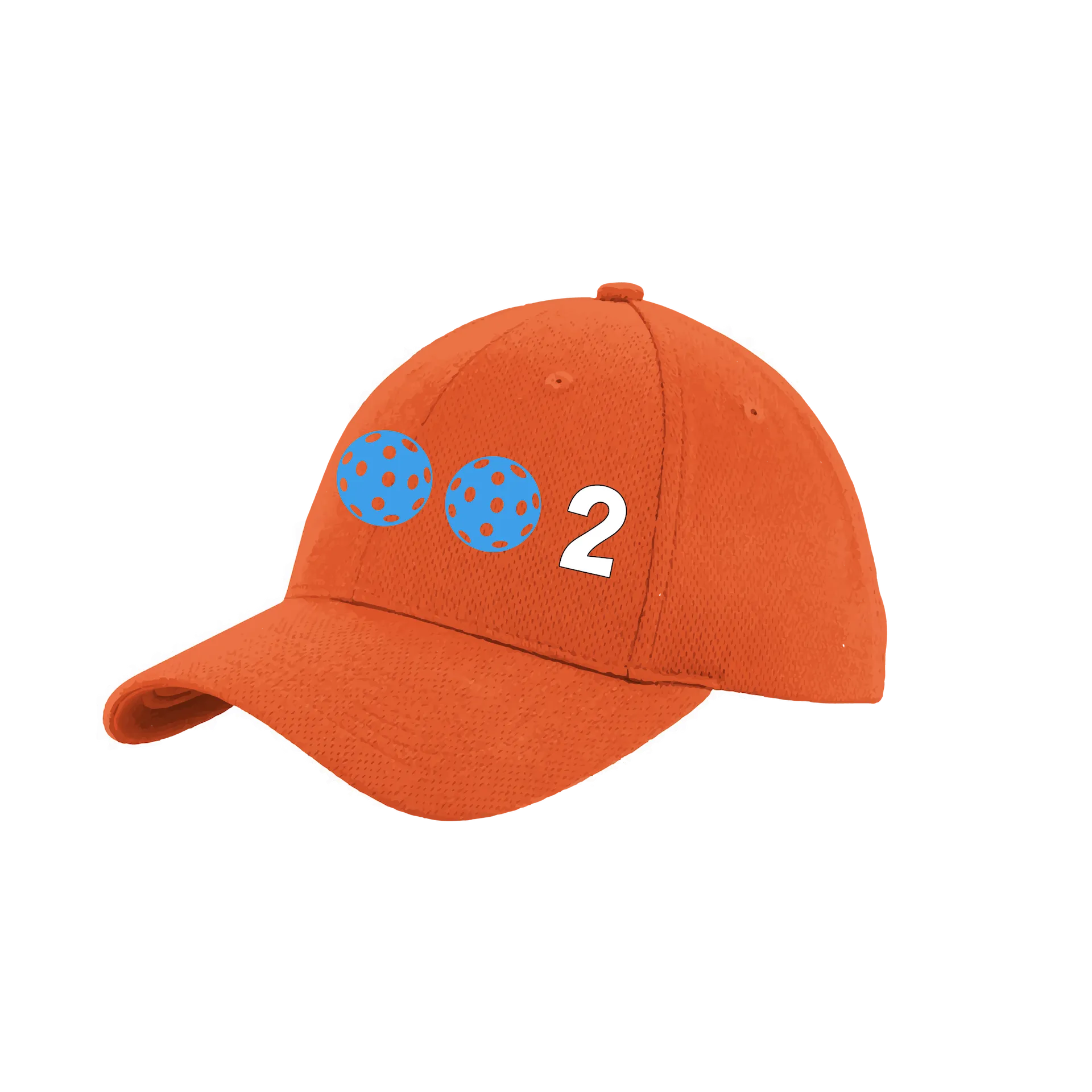 002 With Pickleballs (Customizable) | Pickleball Hat | Moisture-Wicking 100% Polyester