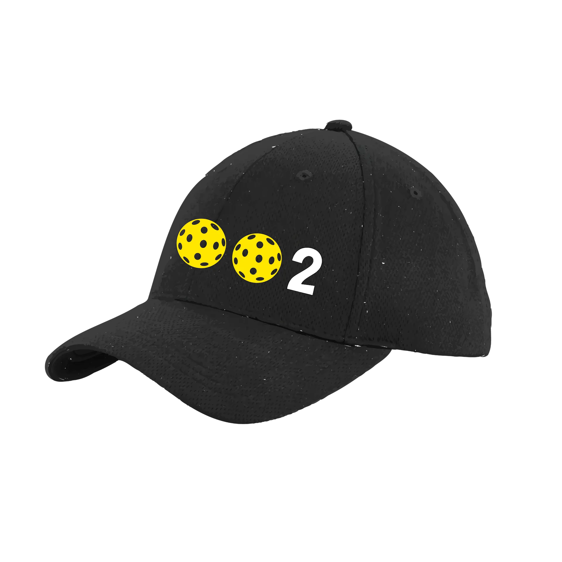 002 With Pickleballs (Customizable) | Pickleball Hat | Moisture-Wicking 100% Polyester