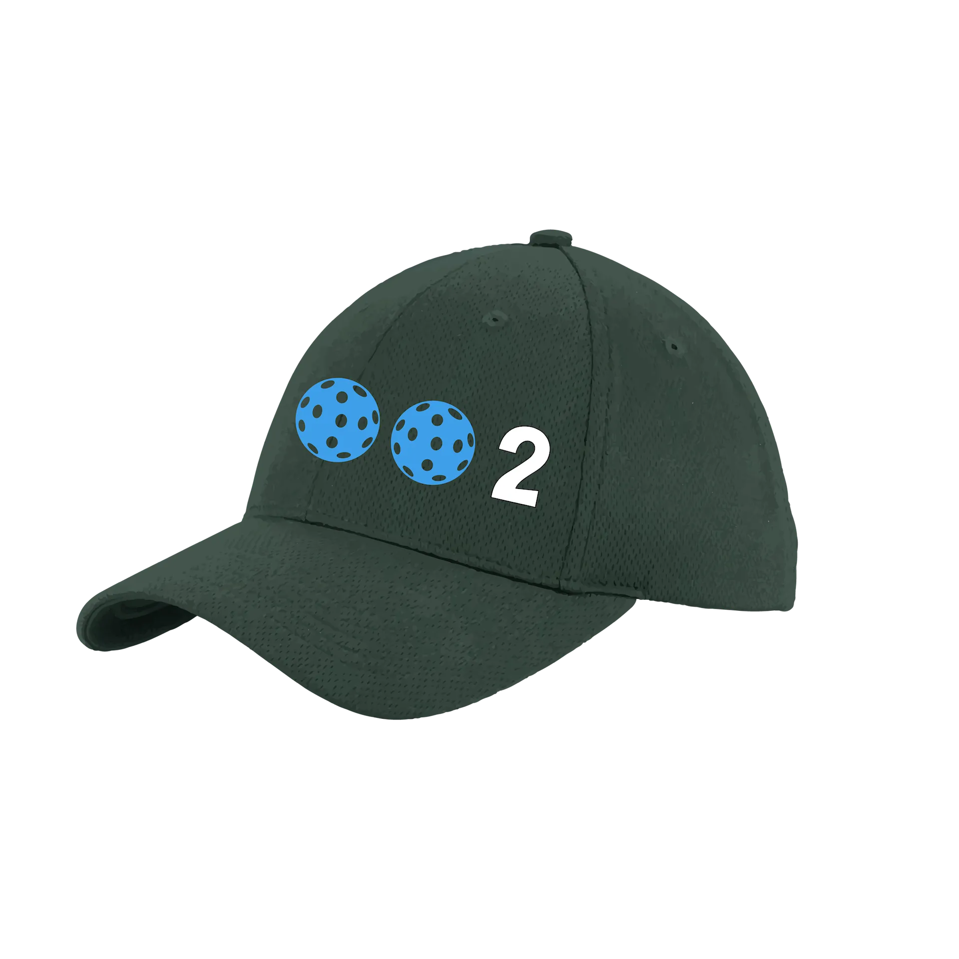 002 With Pickleballs (Customizable) | Pickleball Hat | Moisture-Wicking 100% Polyester