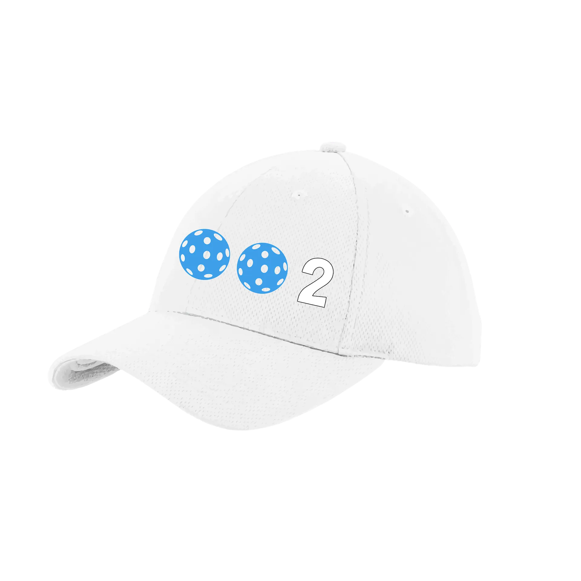 002 With Pickleballs (Customizable) | Pickleball Hat | Moisture-Wicking 100% Polyester