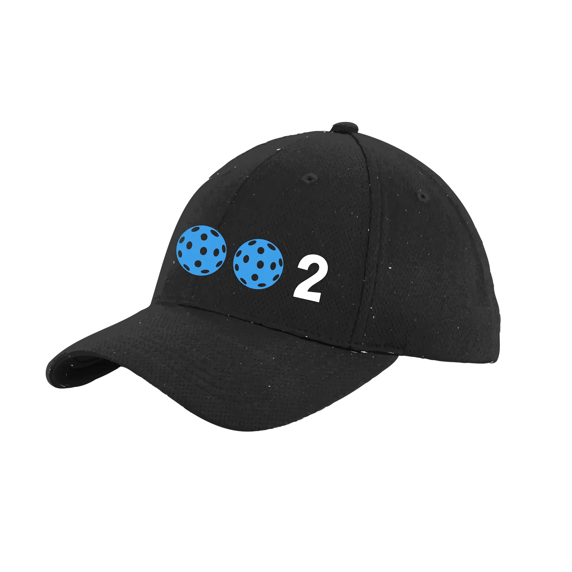 002 With Pickleballs (Customizable) | Pickleball Hat | Moisture-Wicking 100% Polyester