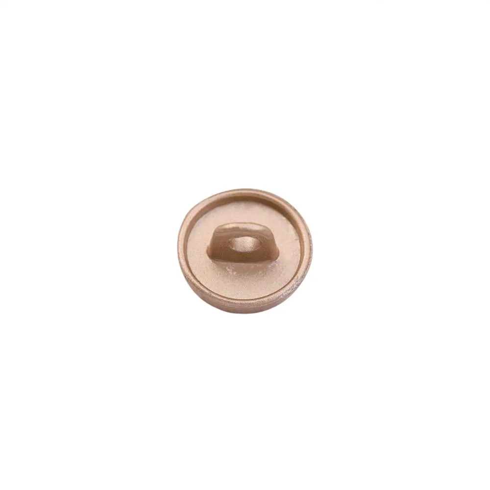 10mm (16L) Rounded Plain Rim Gold Pearl Metal Buttons