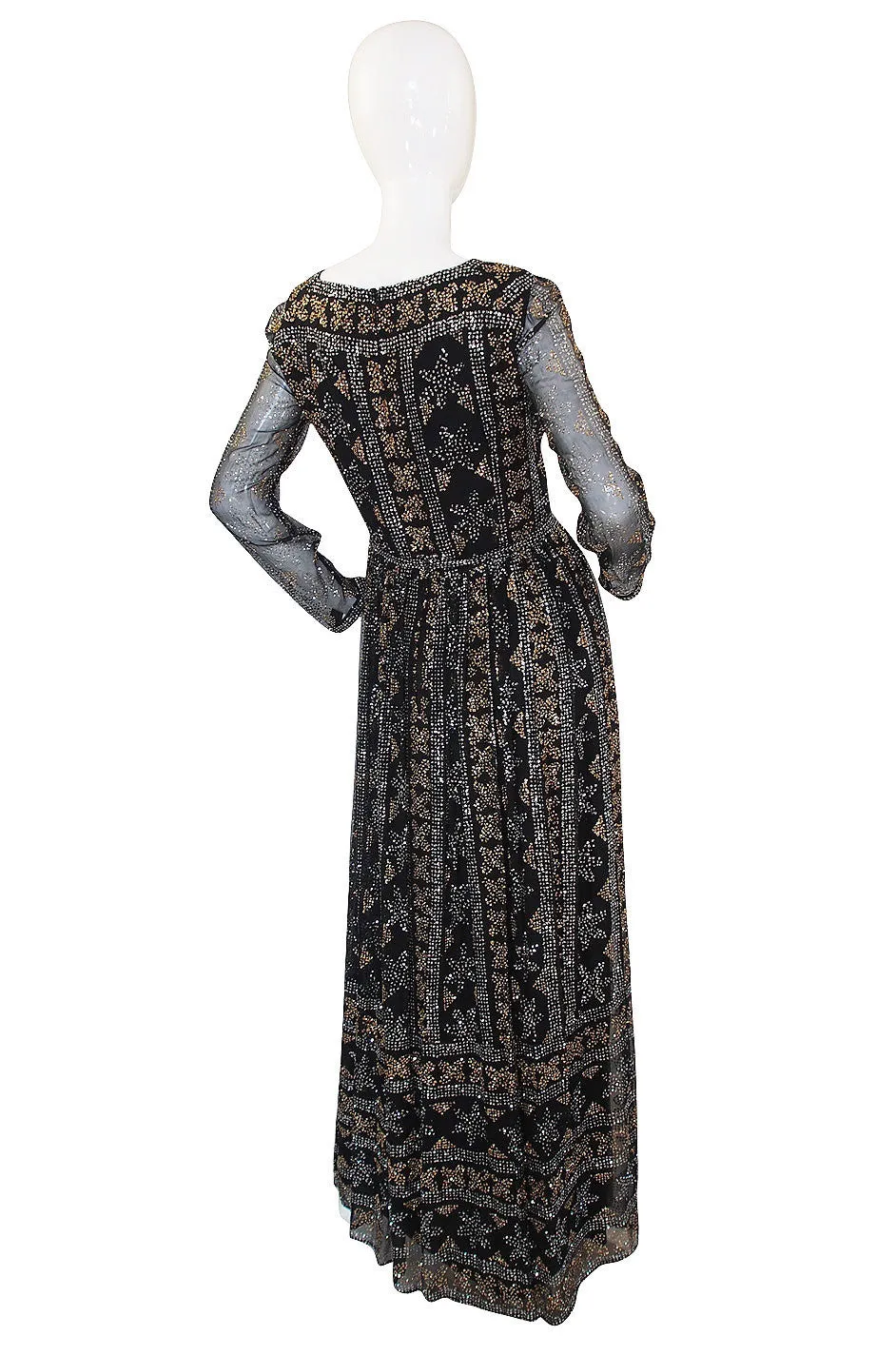 1960s Glitter & SIlk Malcolm Starr Gown