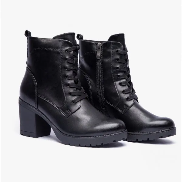 25204-29-001 Womens Lace-Up Ankle Boots Black