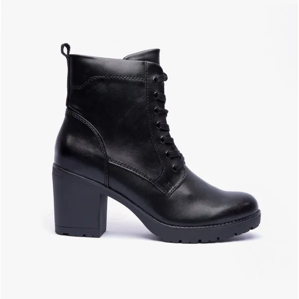 25204-29-001 Womens Lace-Up Ankle Boots Black