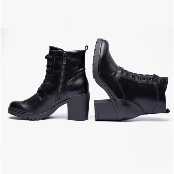 25204-29-001 Womens Lace-Up Ankle Boots Black