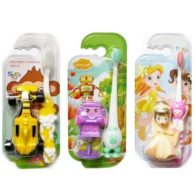 3088Kids Toothbrush with Cute Handle. Toothbrush with Toy for Kids (1PC Assorted Design)