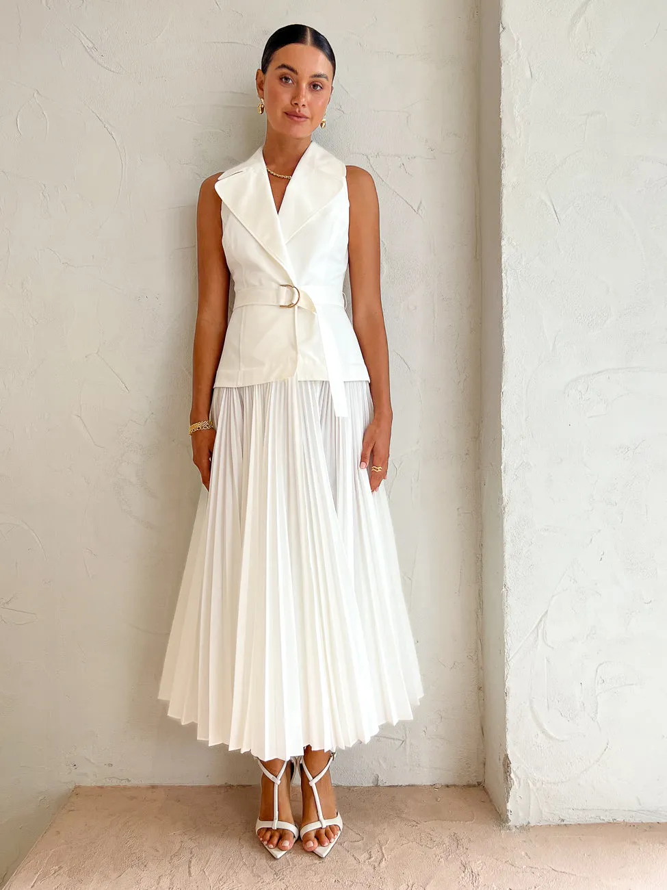 Acler Cliff Dress in Ivory