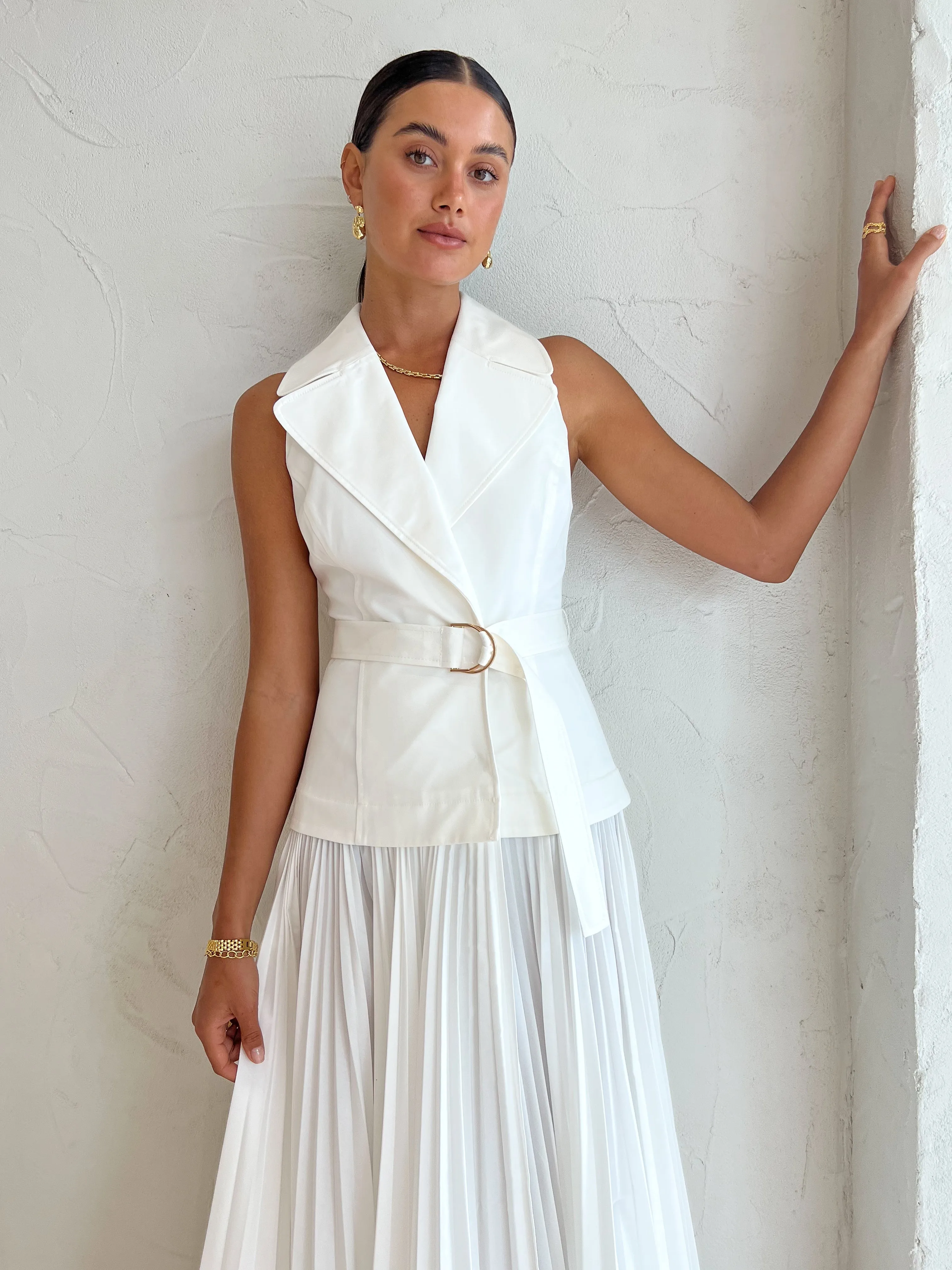 Acler Cliff Dress in Ivory