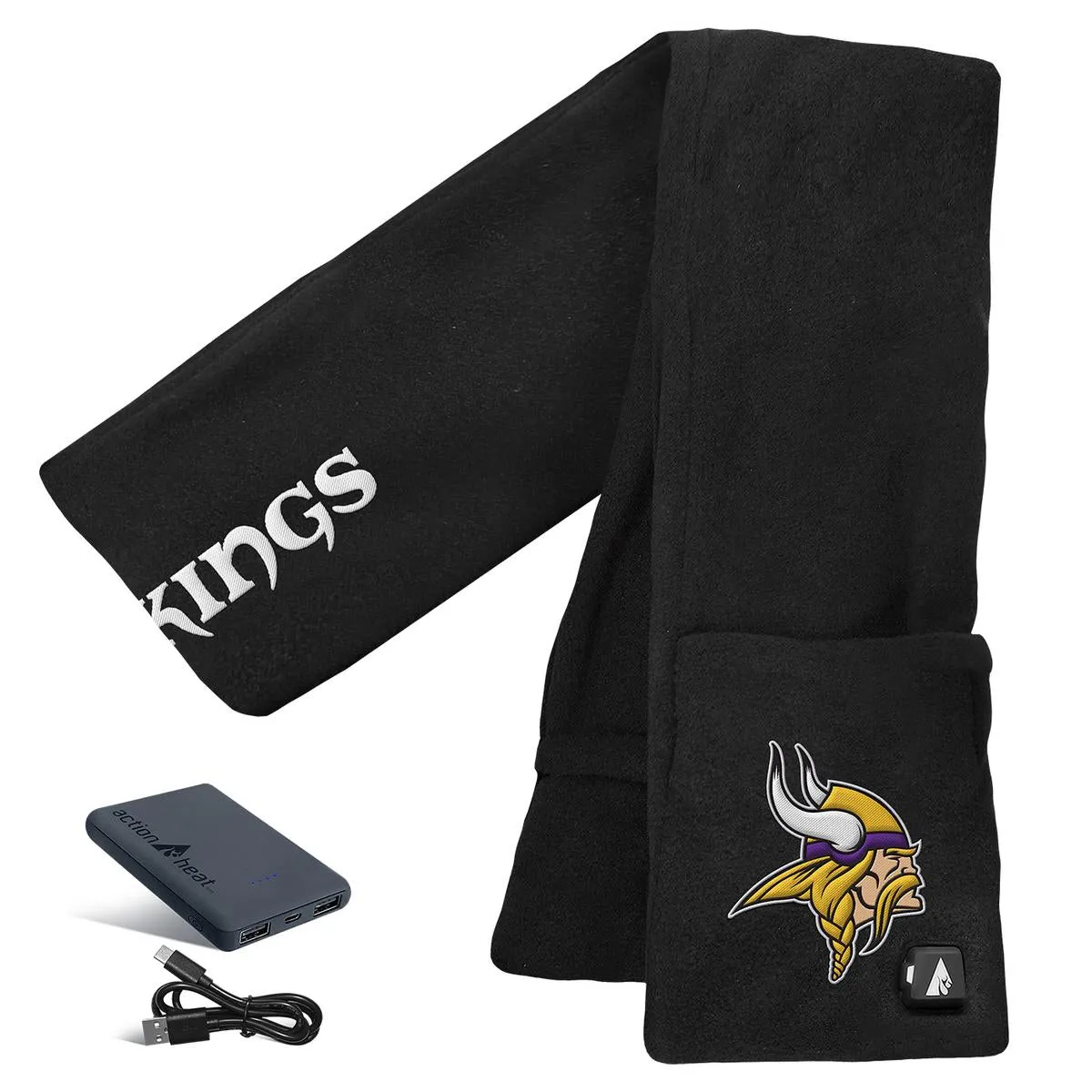 ActionHeat Minnesota Vikings 5V Battery Heated Scarf