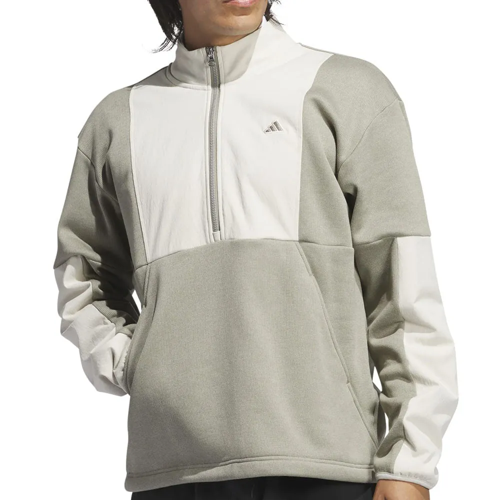 adidas Go-To DWR Hybrid 1/2 Zip Pullover - Silver Pebble/Alumina