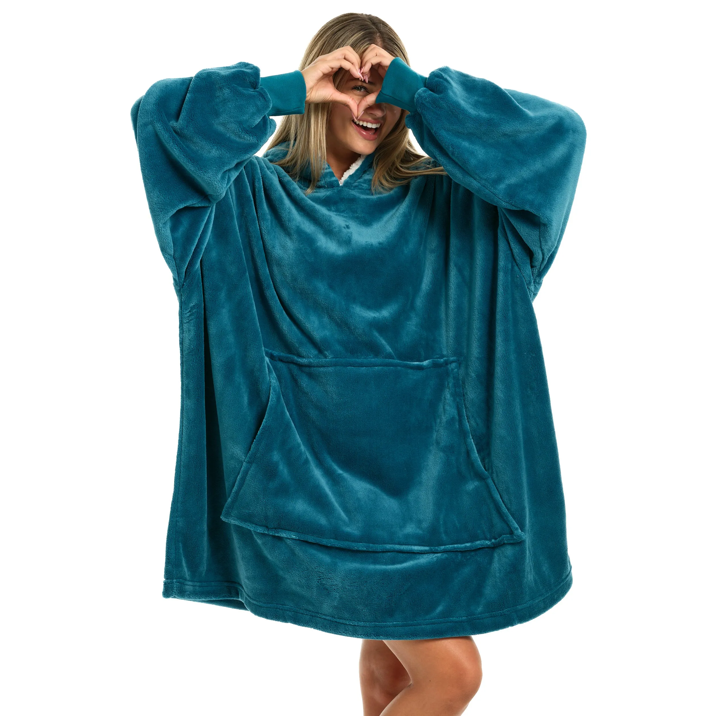 Adult Wearable Blanket Hoodie, Blanket with Sleeves for Men & Women, Big Hoodie, Hooded Blanket