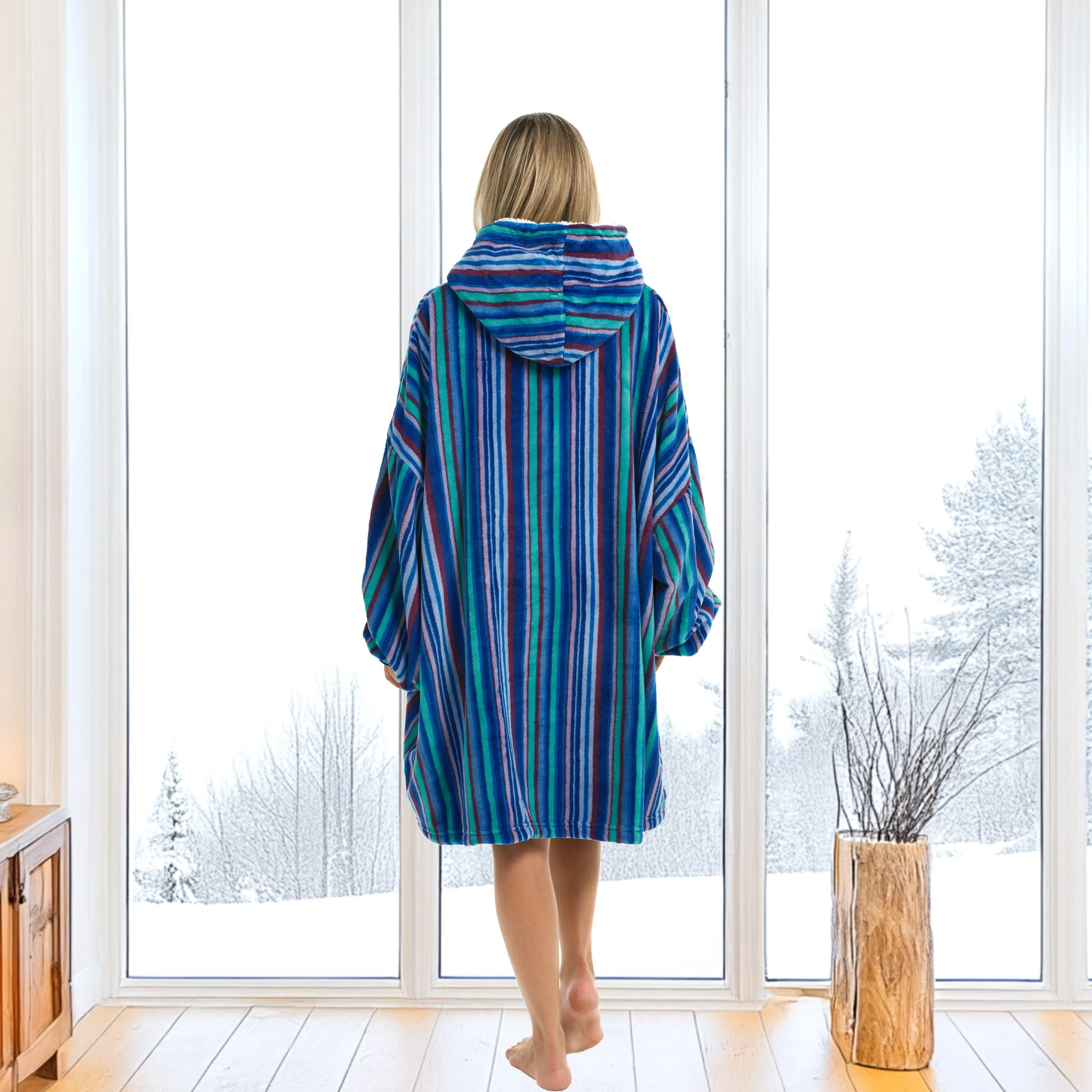 Adult Wearable Blanket Hoodie, Blanket with Sleeves for Men & Women, Big Hoodie, Hooded Blanket