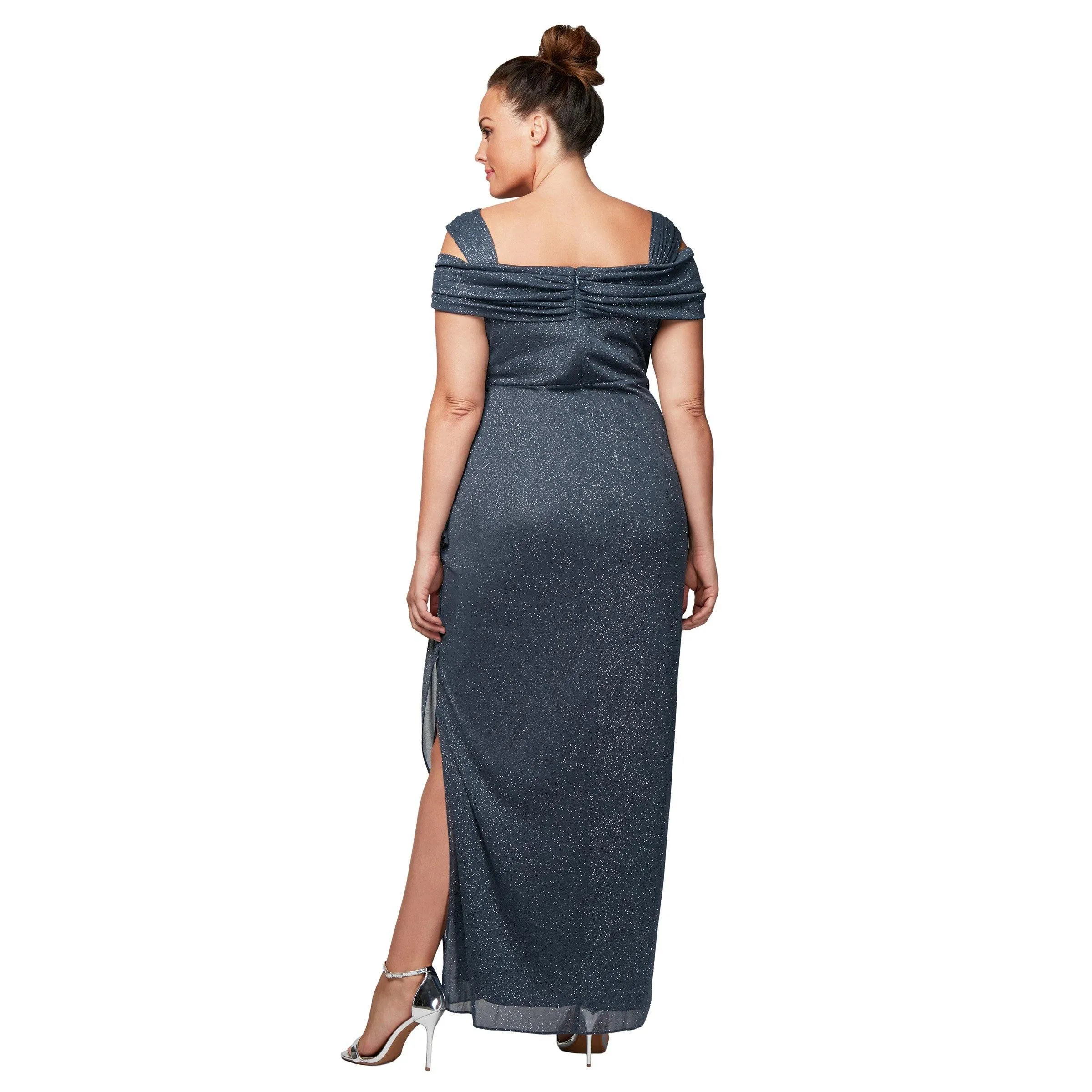 Alex Evenings AE433026 Long Plus Size Glitter Dress Sale