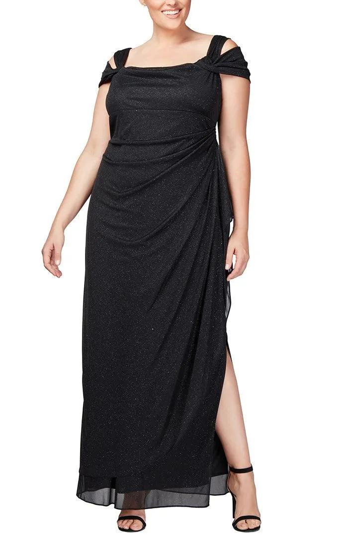 Alex Evenings AE433026 Long Plus Size Glitter Dress Sale