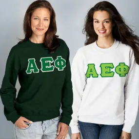 Alpha Epsilon Phi 9oz. Crewneck Sweatshirt, 2-Pack Bundle Deal - G120 - TWILL