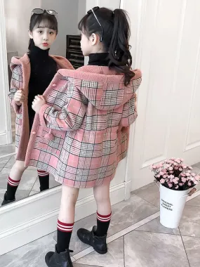 Always Stylish Plaid Hoodie Coat