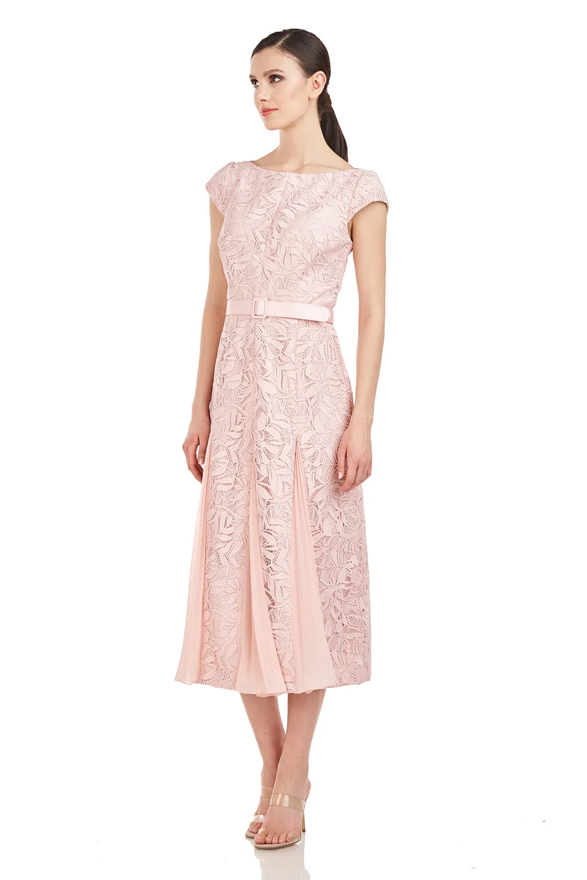 Angelina Lace Tea Length Dress