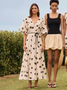 AUDREY SPOT MAXI DRESS