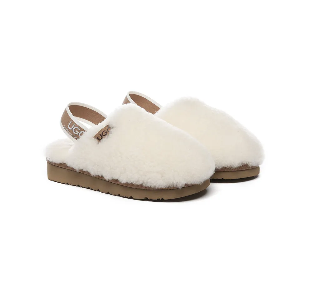 AUSTRALIAN SHEPHERD® UGG Kids Slingback Fluffy Slides Kamari