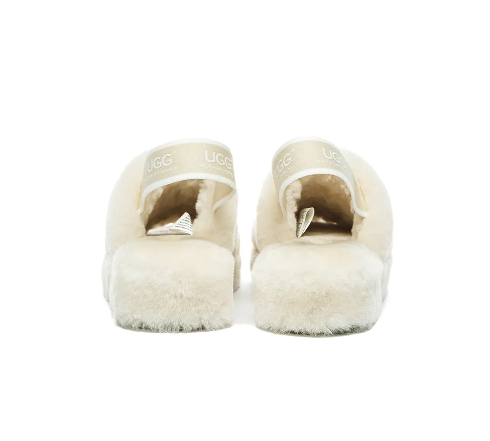 AUSTRALIAN SHEPHERD® UGG Women Slingback Fluffy Slides Puffy