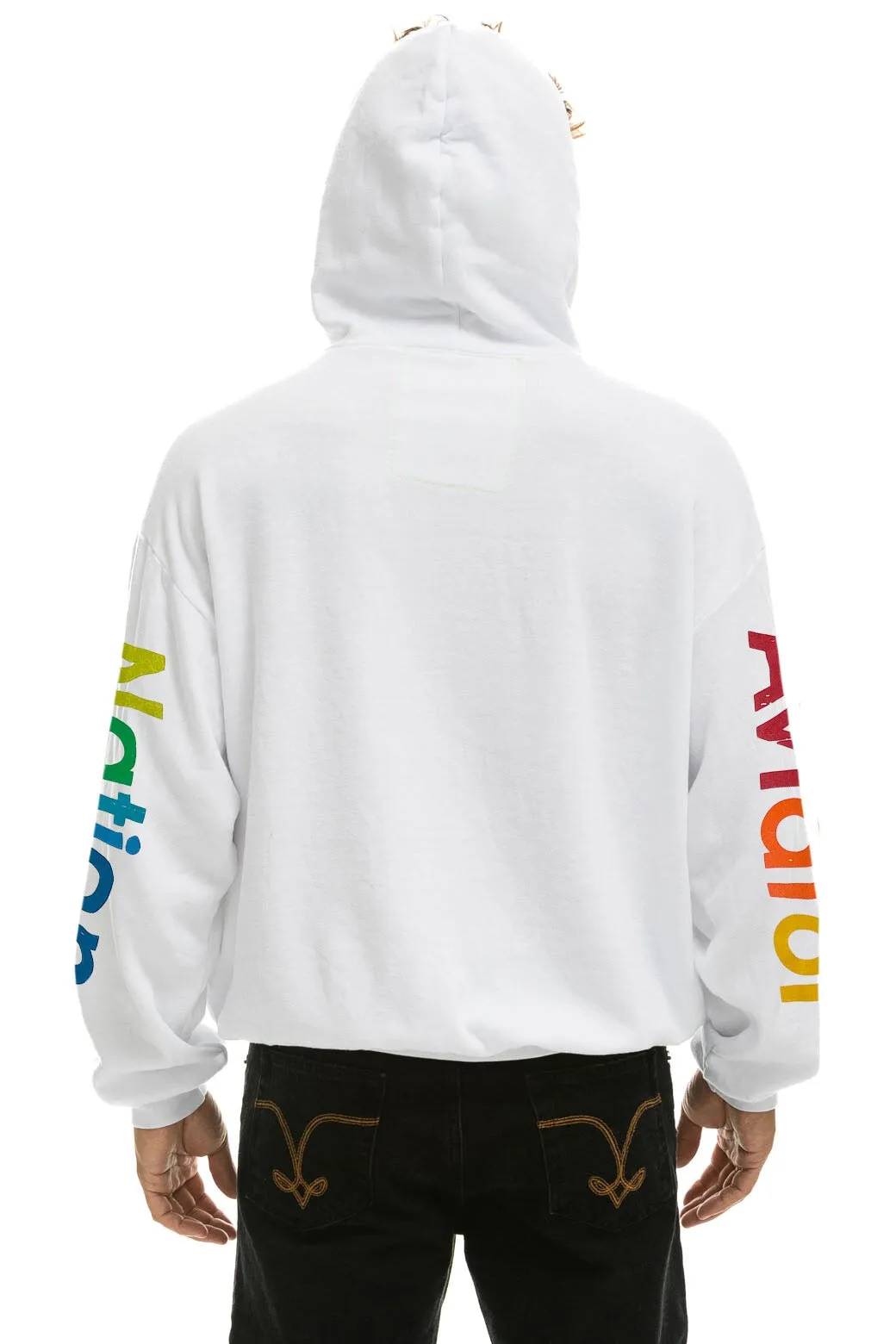 AVIATOR NATION MANHATTAN BEACH RELAXED PULLOVER HOODIE - WHITE